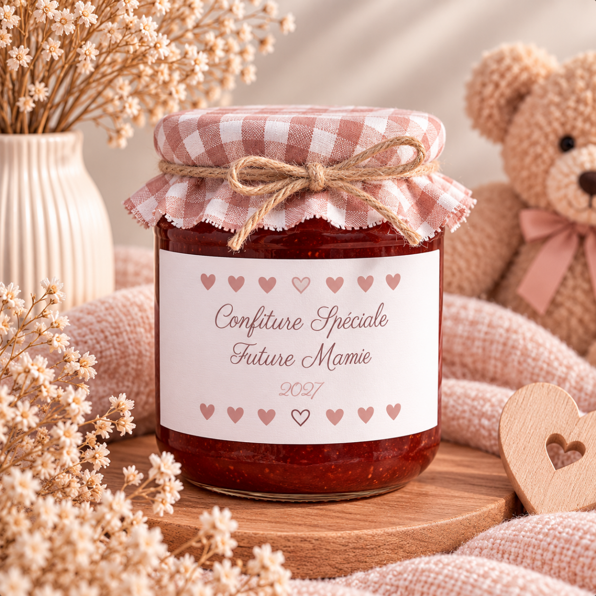 Étiquette pot de confiture L'créations