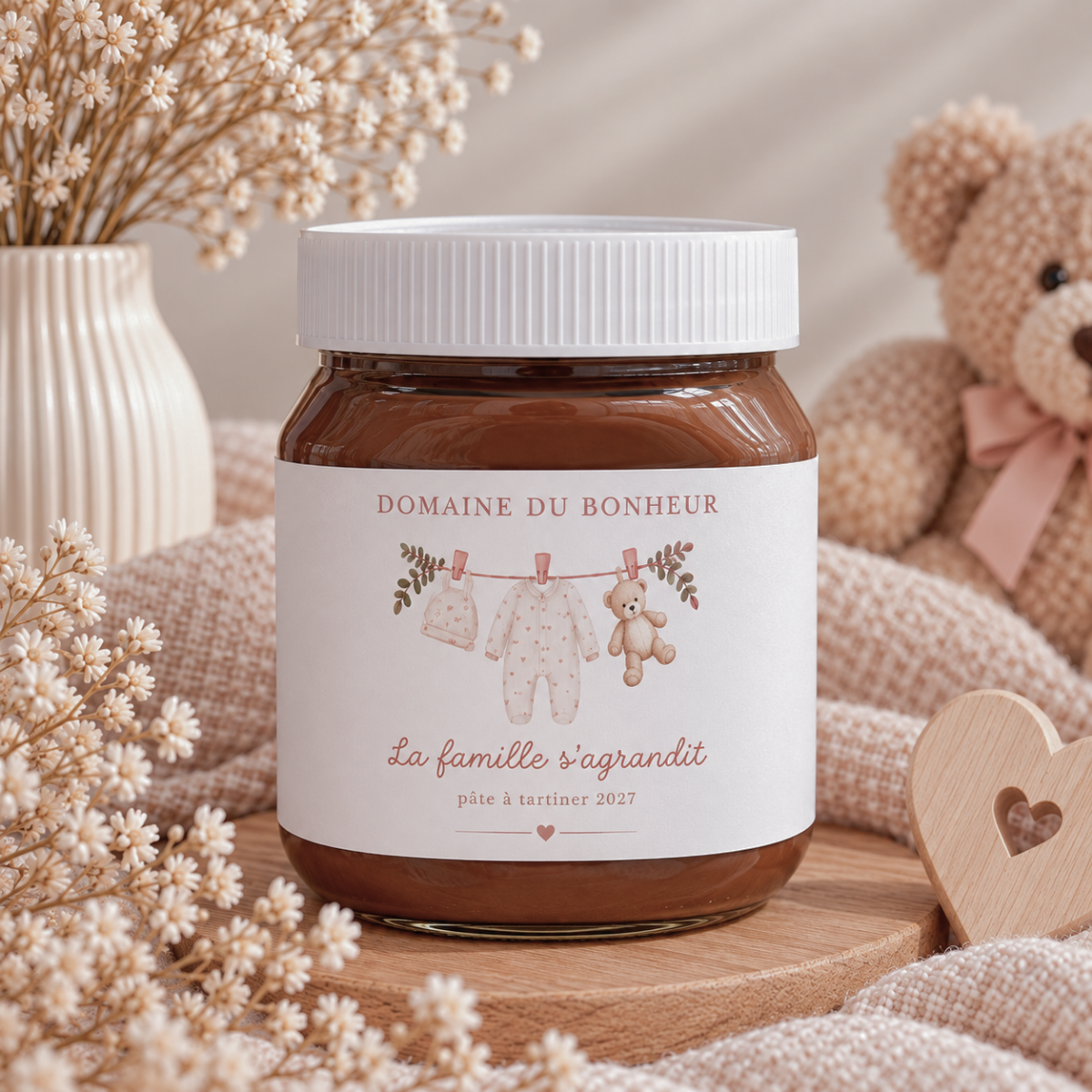 Étiquette pour pot de Nutella L'créations
