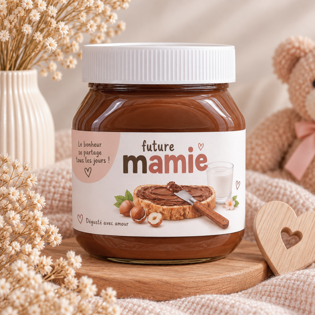 Étiquette pour pot de Nutella L'créations
