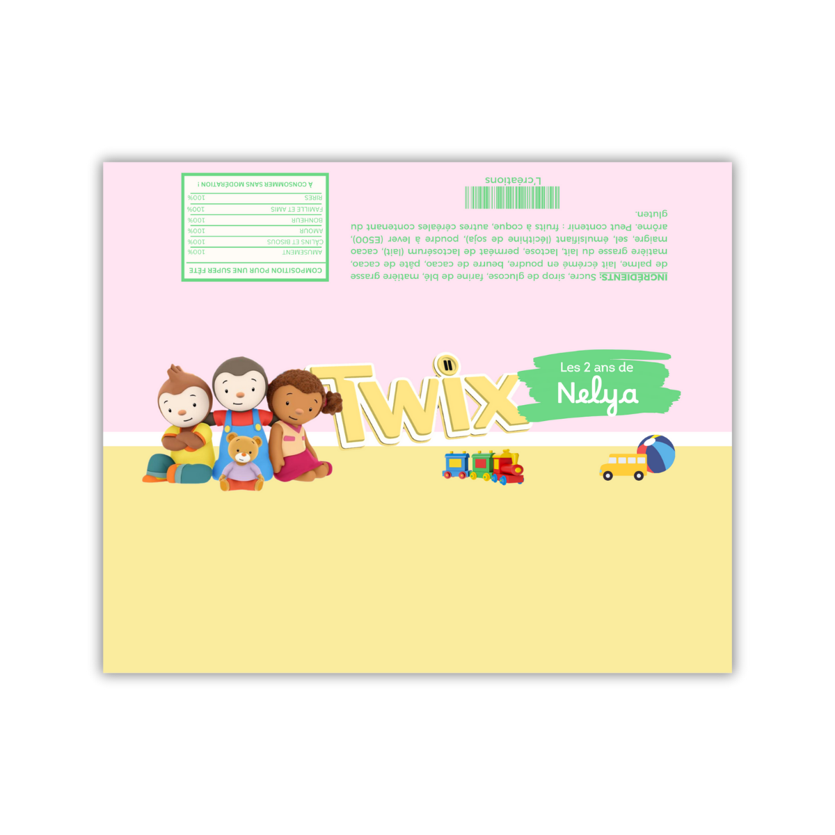 Étiquette Twix L'créations