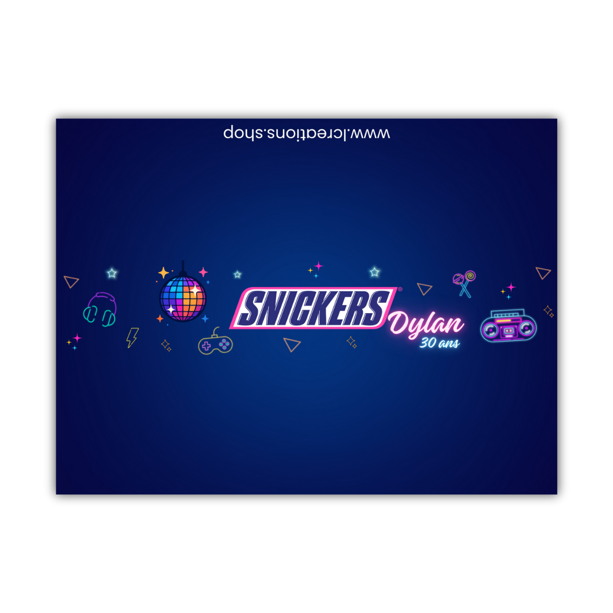 Étiquette Snickers L'créations