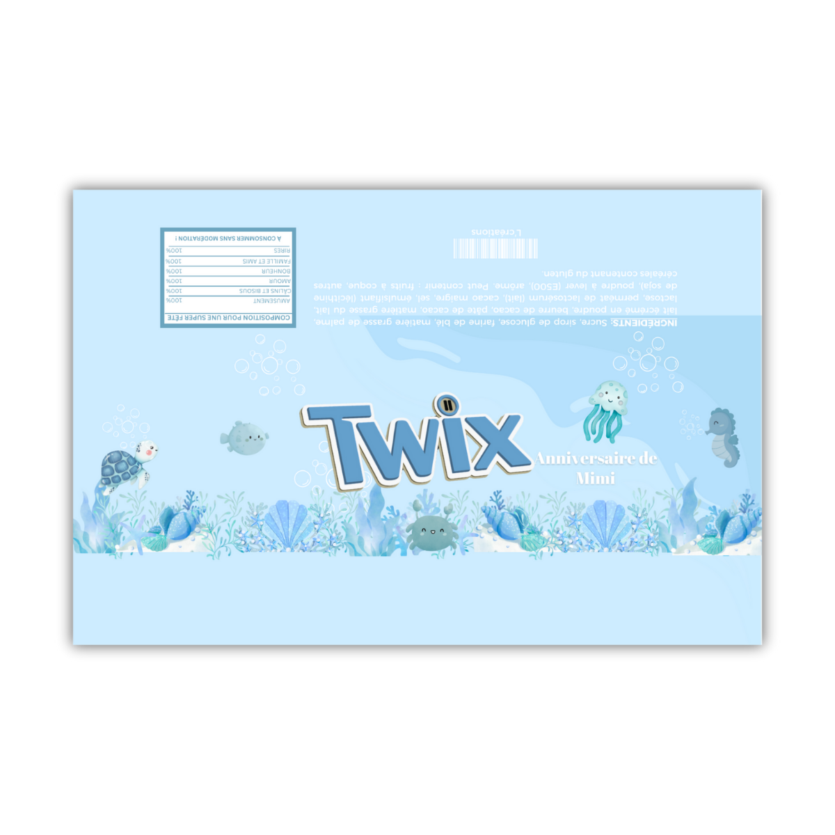 Étiquette Twix L'créations